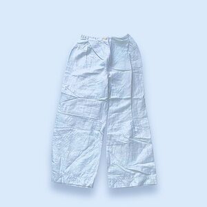 Bimba y Lola linen cotton mint green capri pants size 36